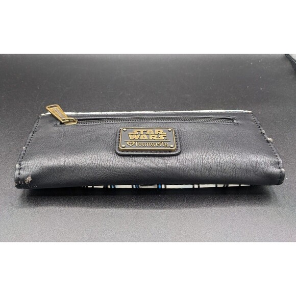 Loungefly Disney Star Wars R2D2 C-3PO Tattoo Print Wallet Heart Logo - Picture 5 of 7